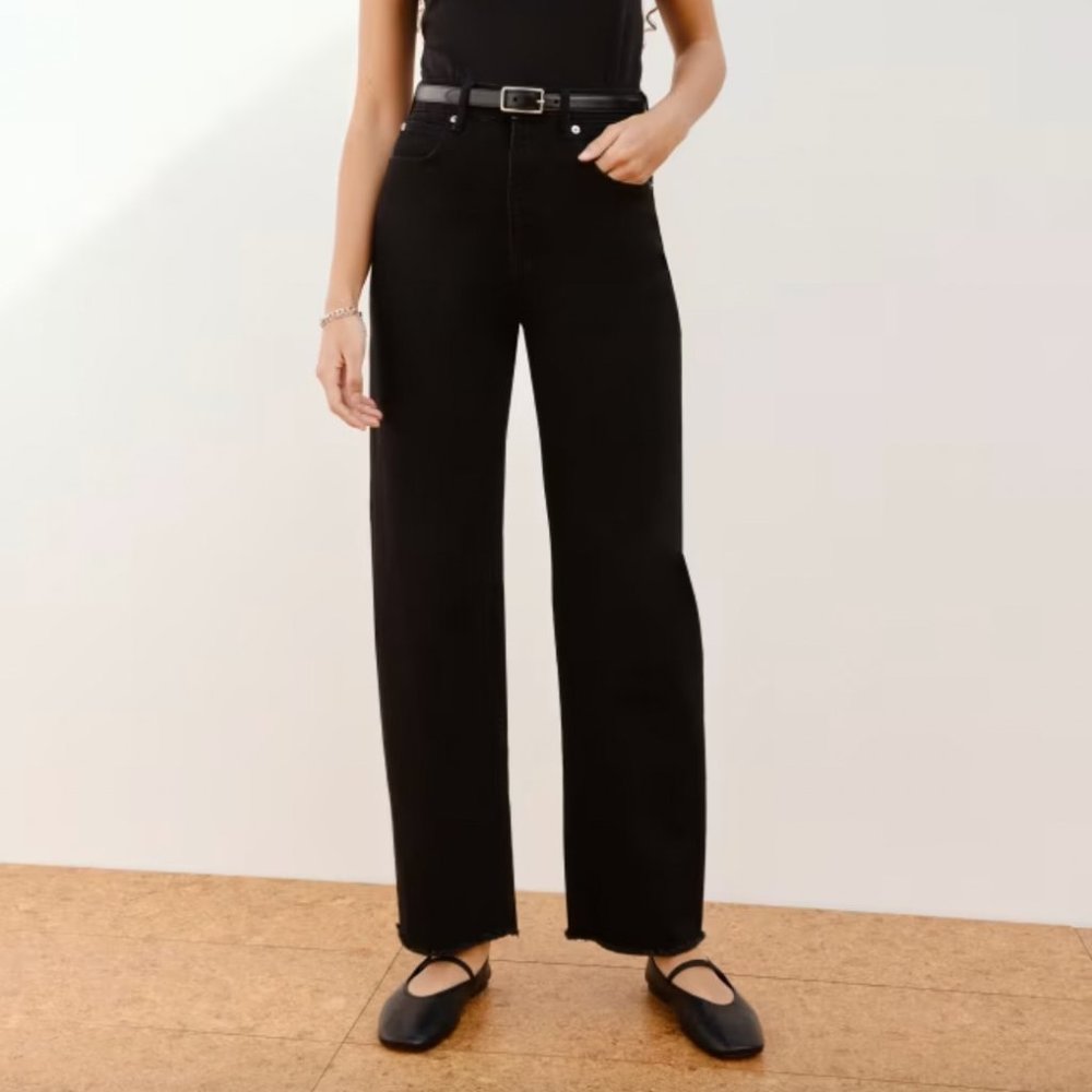 NWT Everlane The Way High Jean Womens Size 27 Long Coal Black Denim